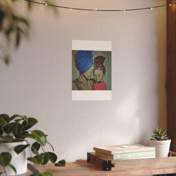 Afro Royalty Portrait - Mother and Child Giclée Print Canvas