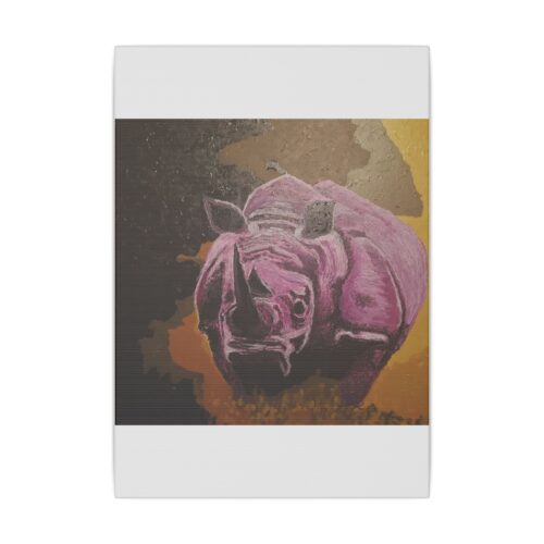 Purple Rhino – Wild Urban Energy - Unique Rhinoceros Giclée Print Canvas