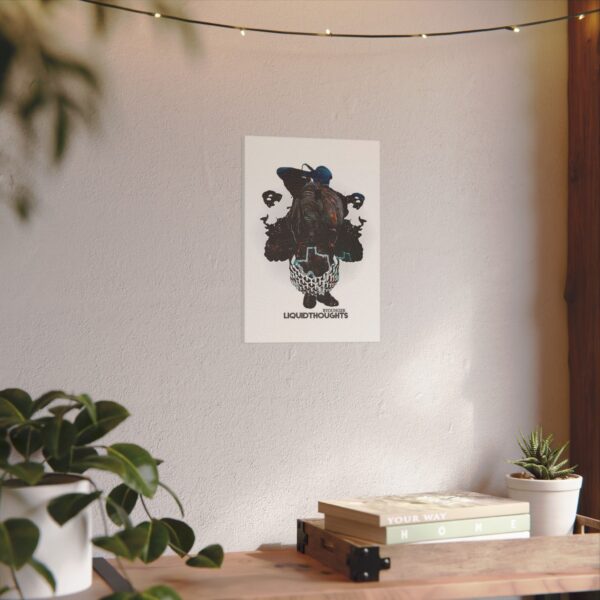 Afrofuturism – Tribal Warrior in Motion - Abstract Liquid Thoughts Giclée Print Canvas