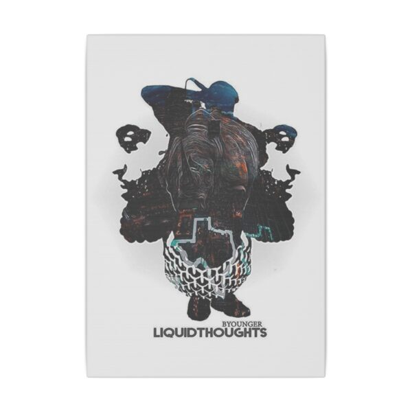 Afrofuturism – Tribal Warrior in Motion - Abstract Liquid Thoughts Giclée Print Canvas