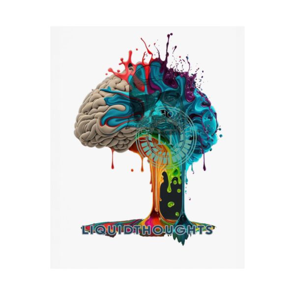 Liquidthoughts Brain – Matte Art Print – Colorful Brain Design for Creative Spaces
