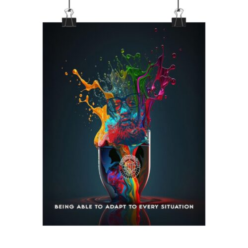Colorful Cup – Matte Vertical Poster – Adapt to Every Situation Decor