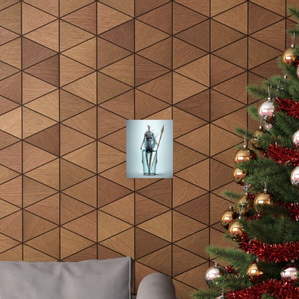 Skeleton Cup – Matte Vertical Poster – Unique Water-Inspired Wall Art
