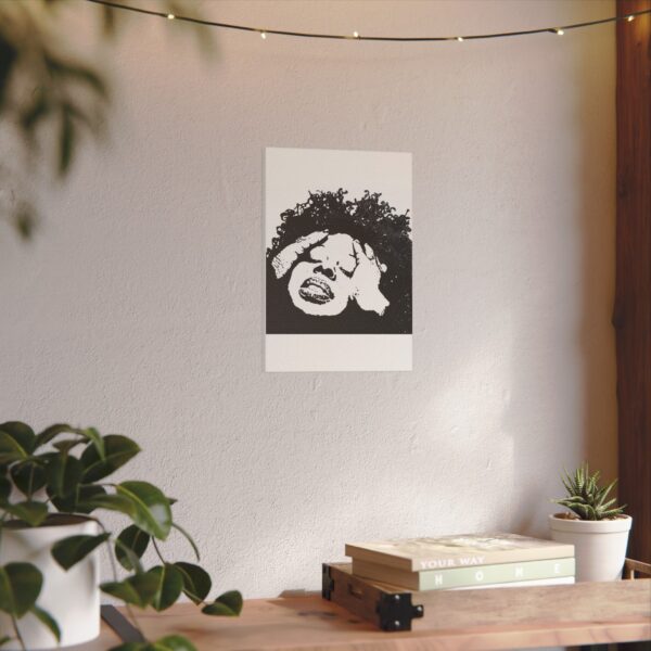 Angie Stone - Unbothered Afro Queen - Emotional Expression Giclée Print Canvas Art