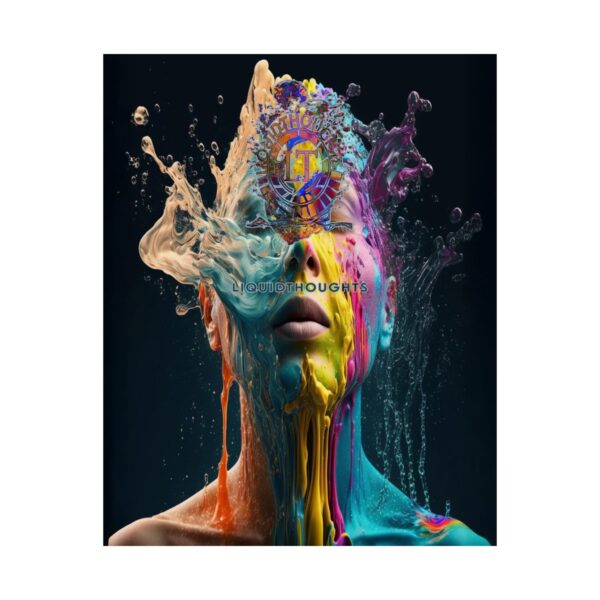 Colorful Liquid Woman – Vertical Poster – Vibrant Wall Art for Home Decor