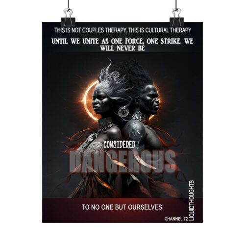 Cultural Therapy – Vertical Poster – Powerful Unity & Self-Reflection Art