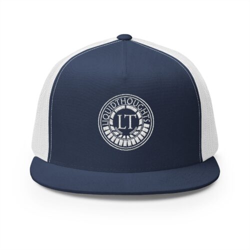 Liquidthoughts 5 Panel Trucker Cap (White Logo)