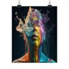 Colorful Liquid Woman – Vertical Poster – Vibrant Wall Art for Home Decor