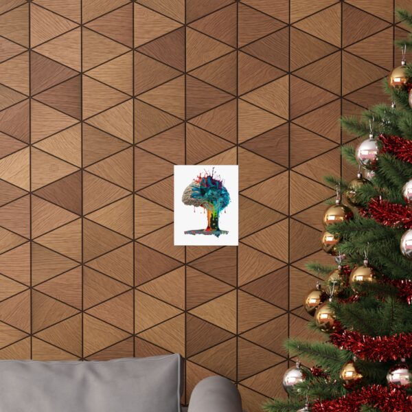 Liquidthoughts Brain – Matte Art Print – Colorful Brain Design for Creative Spaces