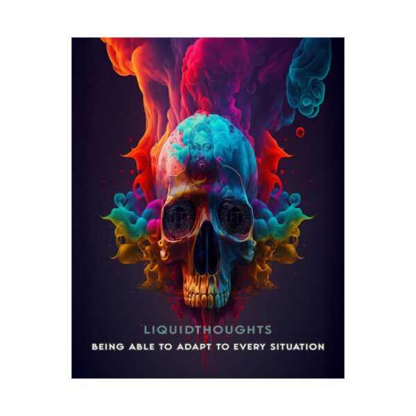 Colorful Skeleton – Matte Poster – ‘Liquidthoughts’ Inspirational Wall Decor