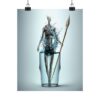 Skeleton Cup – Matte Vertical Poster – Unique Water-Inspired Wall Art