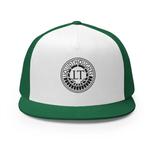 Liquidthoughts 5 Panel Trucker Cap (Black Logo)