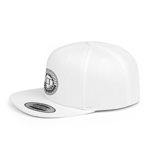 Liquidthoughts Flat Bill Snapback Cap (Black Logo)