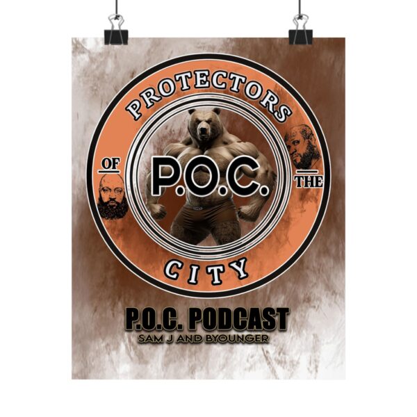 P.O.C Podcast – Unity Bear – Matte Vertical Poster