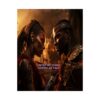 United We Stand – Warrior Couple Poster – Tribal Strength & Unity Wall Art