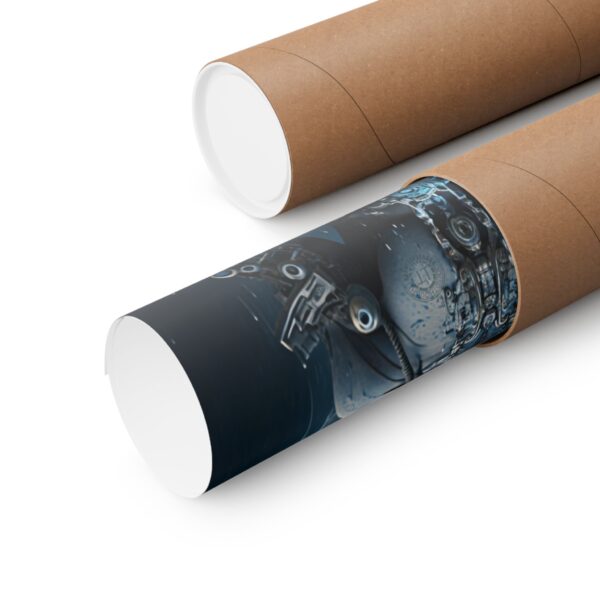 Cyber Dread Warrior – Futuristic Poster – Dark Tech Art for Bold Spaces