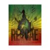 Roots Reggae Lion – Rasta Poster – Vibrant Jamaican Music Wall Art